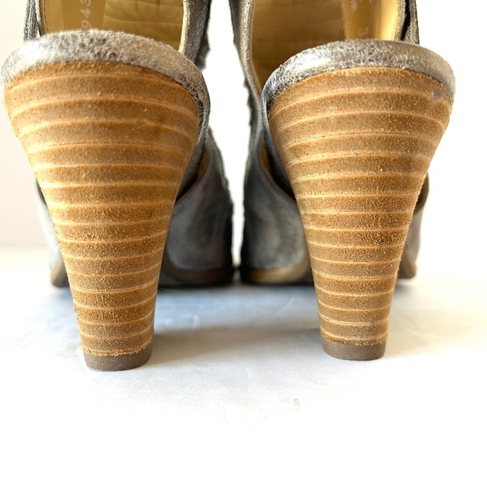 Paul Green Cayanne Bootie Sandal Heel Shoe Metallic Peep Toe Size EU35.5 US 5.5 - Picture 6 of 15